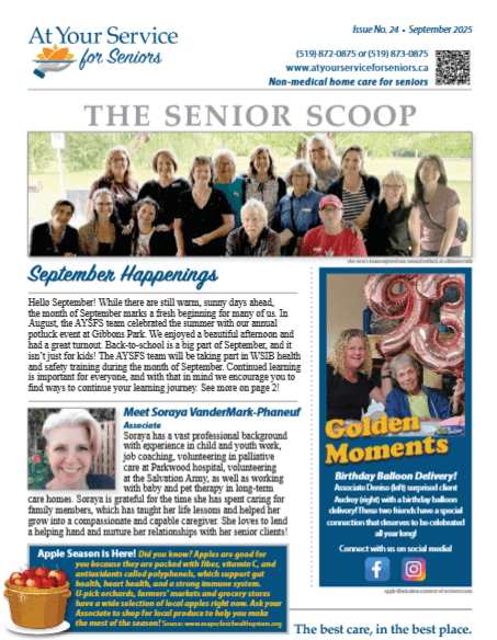 September 2025 Newsletter: Home Care and Continued Learning