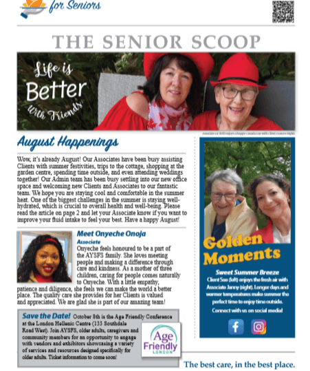 August 2025 Newsletter: Home Care and Heat Safety